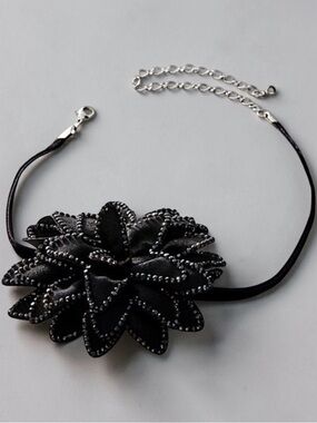 NWT Free People From Dusk Till Dawn Choker In Black